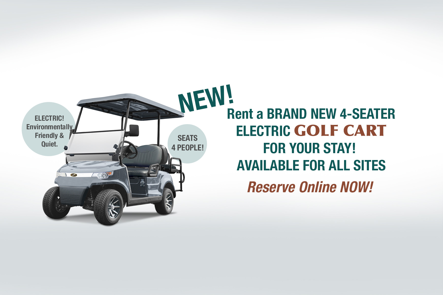 NEW! Golf Cart Rentals!